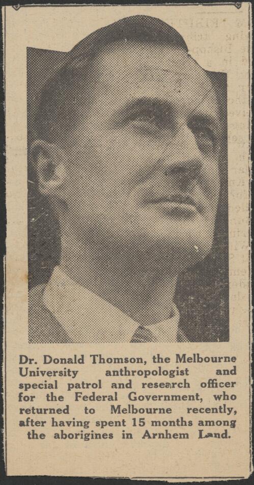 Portrait of Dr. Donald Thomson [picture]