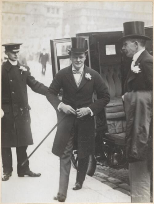 [Winston Churchill on his wedding day] [picture]