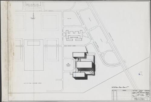 [Sketch plan site layout, of the National Library of Australia, 1962] [picture] / National Capital Development Commission