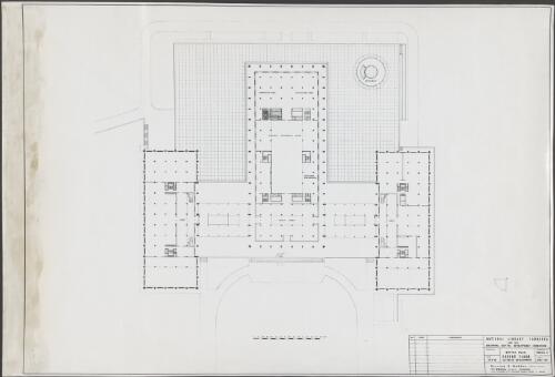 [Sketch plan ground floor, including proposed wings of the National Library of Australia, 1962] [picture] / National Capital Development Commission
