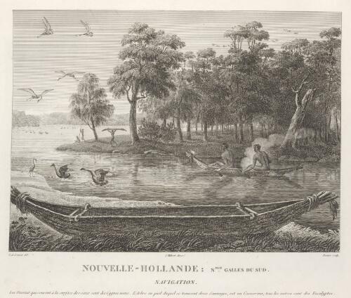 Nouvelle-Hollande, Nelle. Galles du Sud, navigation [picture] / C.A. Lesueur del.; Fortier sculp.; J. Milbert direx