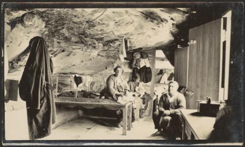 Cave dwellers near Kernell [ie. Kurnell], New South Wales, 1930s [picture]