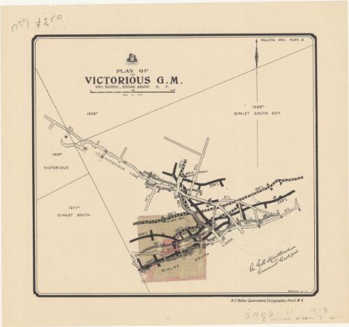 Plan of the Victorious G.M., Ora Banda, Broad Arrow G.F. [cartographic material]