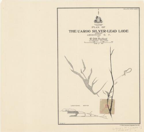Plan of the Uaroo silver-lead lode, Uaroo, Ashburton G.F. [cartographic material] / by A. Gibb Maitland