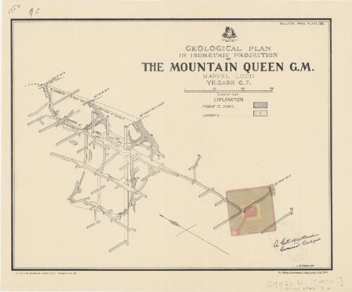 Geological plan in isometric projection of the Mountain Queen G.M. Marvel Loch, Yilgarn G.F. [cartographic material] / from plan drawn by Chas. W. Loch