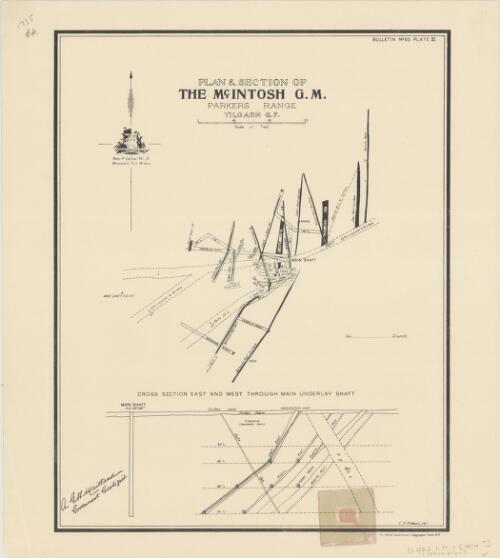 Plan & section of the McIntosh G.M., Parkers Range [ie. Parker Range] Yilgarn G.F. [cartographic material]