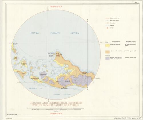 Geology and engineering resources within 20-mile radius of Kavieng / Royal Australian Survey Corps