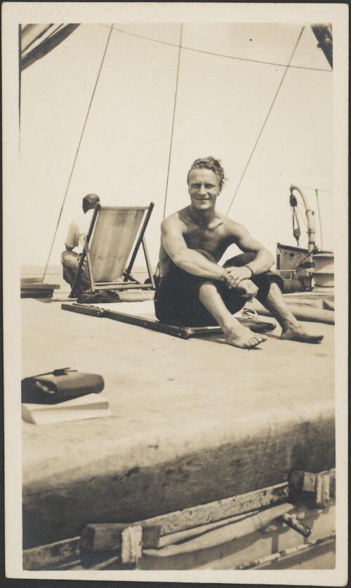Yurek Shabelevsky on board the Maloja, September, 1938 [picture] / Patricia Mary Cape