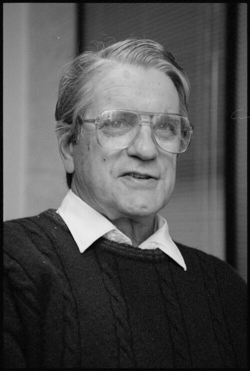 Portrait of John Grant Denton, General Secretary of the Anglican General Synod, National Library of Australia, Canberra, 1996 [picture] / Andrew S. Long
