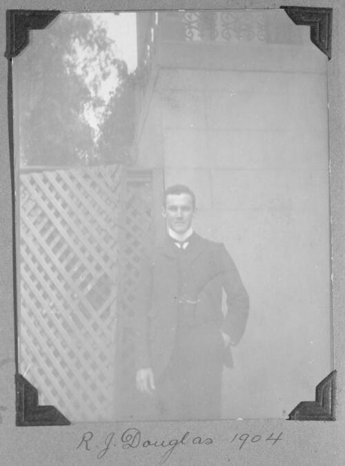 Portrait of Robert Johnstone Douglas outdoors, 1904 [picture]