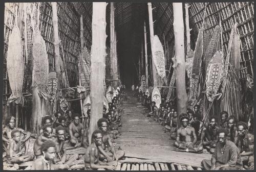 View down the centre of the great kau ravi of Kaimari, Papua New Guinea, 1921? [picture] / Frank Hurley