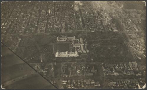 Aerial view of the Exhibition Building and Carlton Gardens, Melbourne, 1916 [picture]