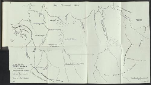 Locality sketch map to illustrate preliminary survey of water buffaloes in Northern Australia [cartographic material]