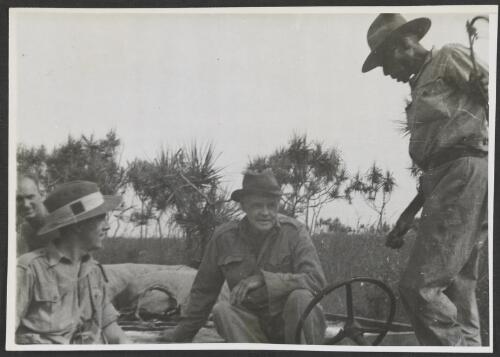 George Hunter, lessee of Woolner Station, with three other men, Northern Territory, 1945 [picture]