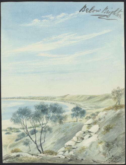 Coastline below Brighton, South Australia, ca. 1840 [picture] / J.M.S