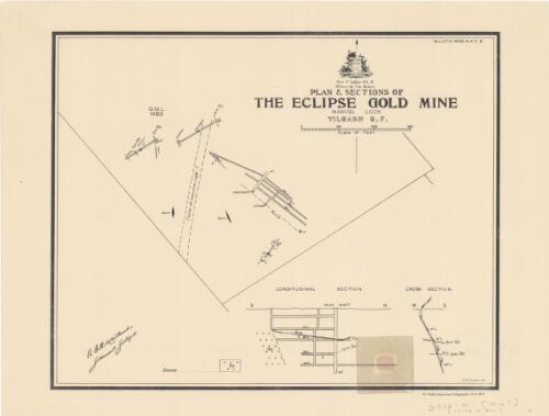 Plan & sections of the Eclipse Gold Mine, Marvel Loch, Yilgarn G.F. [cartographic material]