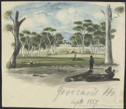 Governor's House, Adelaide, South Australia, September 1837 [picture] / John Michael Skipper