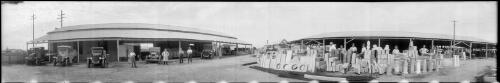 Newcastle Lime and Cement Company buildings, motor vehicles, workers and products, Newcastle, New South Wales, ca. 1928 [picture]