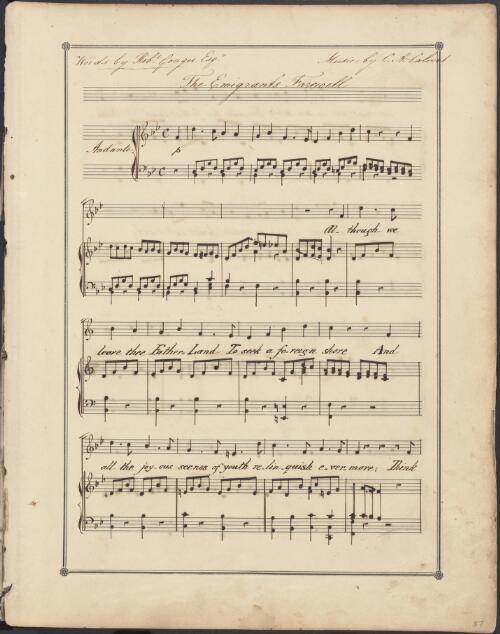 Frances Amelia Thomas' scrapbook of artworks, poems and music, 1835-1840 [picture]