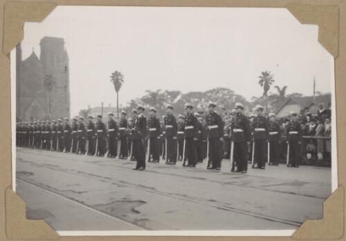 Guard of honour from HMS King George V, Hyde Park, Sydney, 22 June 1945 [picture] / Alfred Amos