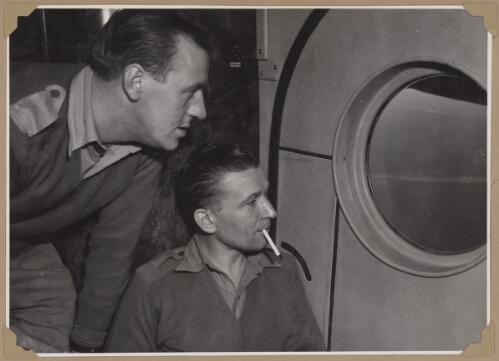 Alfred Amos and Fred returning from Bougainville in Endeavour somewhere over the Coral Sea, 1945 [picture]