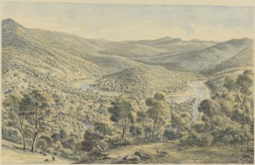 Junction of the Buchan and Snowy Rivers, Gippsland, Victoria [picture] / Eugene de Guérard