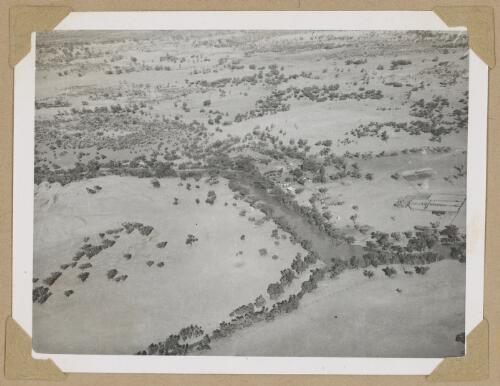 Aerial view of Norley Station, Thargomindah Region, Queensland, June 1946 [picture] / Alfred Amos