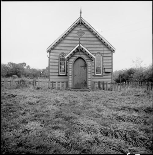 Weatherboard chapel, Nile, Tasmania, ca. 1970 [picture] / Wes Stacey