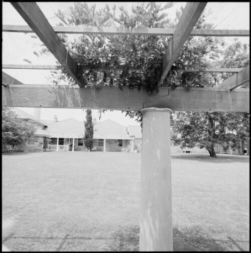 View from pergola to rear of Fernhill Homestead, Mulgoa, New South Wales, ca. 1970 [picture] / Wes Stacey