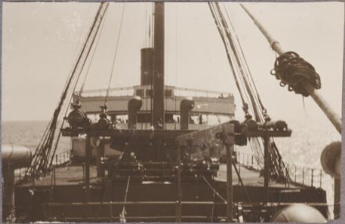 View from the stern on the SS Thüringen, Fremantle, Western Australia, 1914 [picture] / Karl Lehmann
