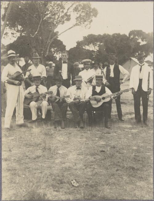 The camp band, Rottnest Island, Western Australia, ca. 1915 [picture] / Karl Lehmann