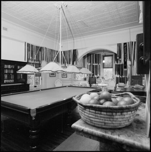 Billiard room at Belltrees Homestead, Scone, New South Wales, ca. 1970 [picture] / Wes Stacey