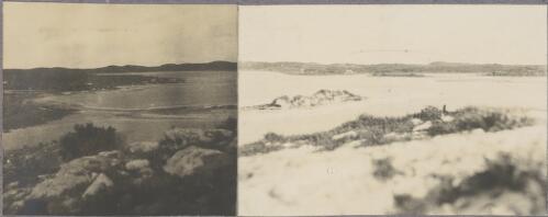 Panoramic view towards the south over the large salt lake, Rottnest Island, Western Australia, ca. 1915 [picture] / Karl Lehmann