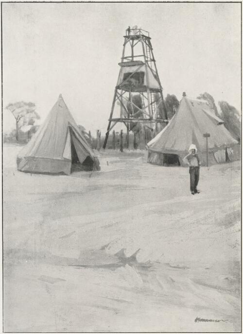 Observation centre and watchtower, Holsworthy internment camp, New South Wales, ca.1917 [picture]