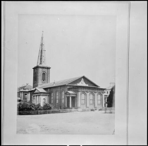 Copy of an old photograph of St James Church, Sydney, New South Wales, ca. 1970 [picture] / Wes Stacey