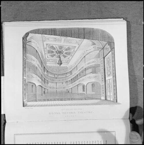 Copy of engraving of the interior of the Royal Victoria Theatre, ca. 1970 [picture] / Wes Stacey