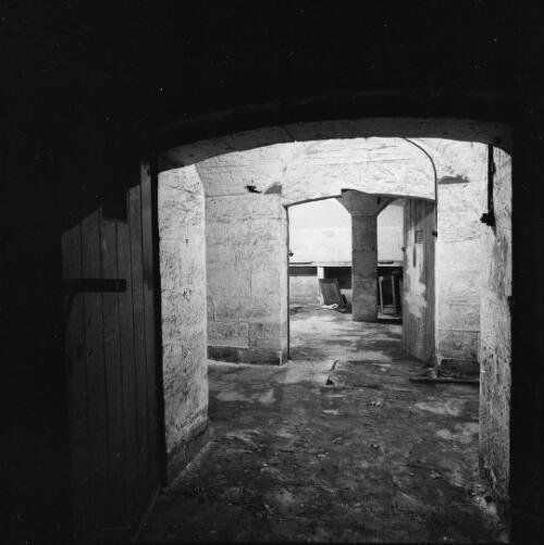 View through basement of Elizabeth Bay House, Sydney, New South Wales, ca. 1970 [picture] / Wes Stacey