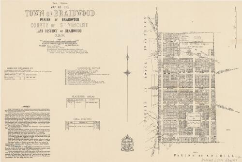 Map of the town of Braidwood [cartographic material] : Parish of Braidwood, County of St Vincent, Land District of Braidwood, N.S.W. / compiled, drawn and printed at the Department of Lands, Sydney N.S.W
