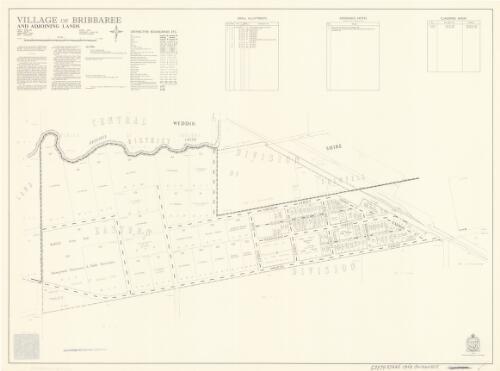 Village of Bribbaree and adjoining lands [cartographic material] : Parish-Weedallion, County-Bland, Land District-Young, Shire-Burrangong / printed & published by Dept. of Lands Sydney