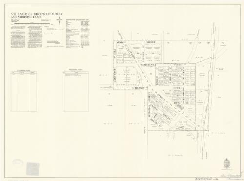 Village of Brocklehurst and adjoining lands [cartographic material] : Parish-Terramungamine, County-Lincoln, Land District-Dubbo, Talbragar Shire / printed & published by Dept. of Lands Sydney