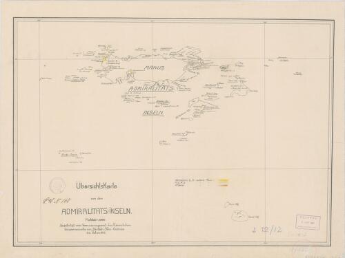 Übersichtskarte von den Admiralitäts-Inseln / angefertigt vom Vermessungsamt des Kaiserlichen Gouvernements von Deutsch-Neu-Guinea im Jahre 1913