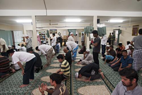 Worshippers at Friday afternoon prayers at Westall Mosque, Westall, Victoria, 11 February 2011 [picture] / Dave Tacon