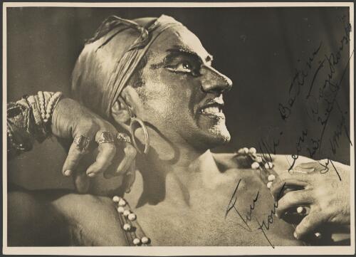 Leon Woizikowsky as the Golden Slave in Scheherazade, Monte Carlo Russian Ballet, 1937 [picture] / Russell Roberts Ltd
