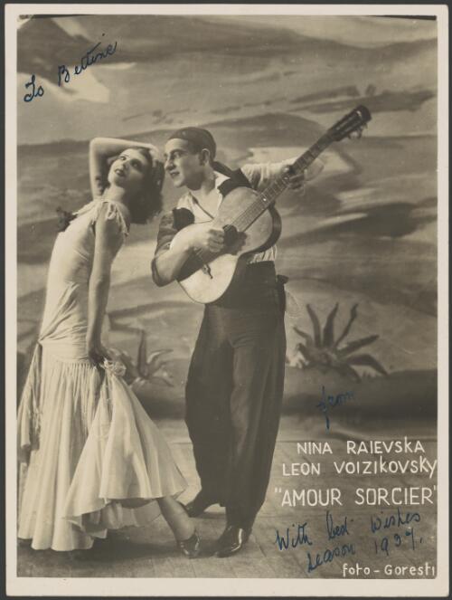 Nina Raievska and Leon Woizikowsky in Amour Sorcier, Monte Carlo Russian Ballet, 1936 [picture] / Goresti