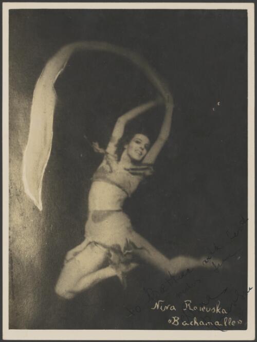 Nina Raievska in Bachanalle, Monte Carlo Russian Ballet, ca. 1936 [picture]