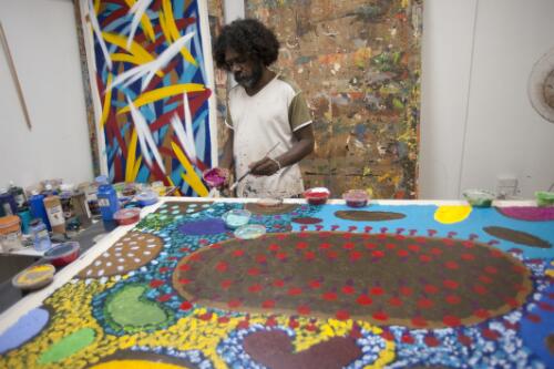 Artists at the Lockhart River Art Centre, Lockhart River, Cape York, Queensland, 2010 [picture] / Dave Tacon