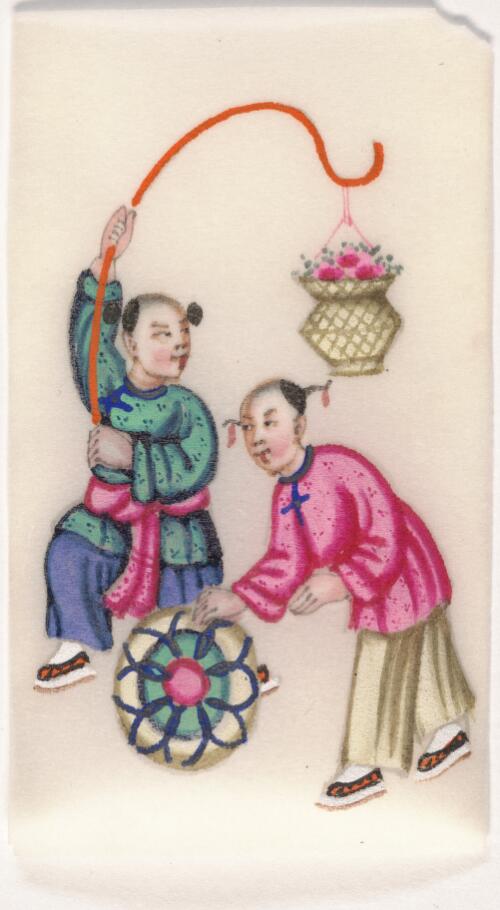 [Qing dai min jian yu le tu. Nao hua deng = Set of paintings on Chinese entertainments in Qing dynasty China. Playing lanterns]