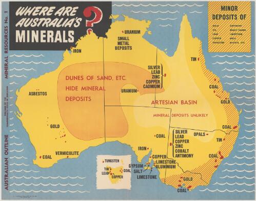 Australian outline. Mineral resources [picture]