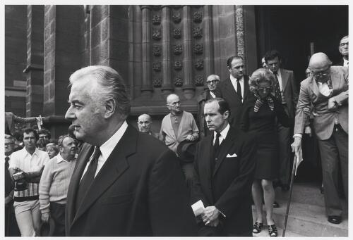 Gough Whitlam at funeral of Premier Jack Lang, Sydney, 1975 / Robert McFarlane