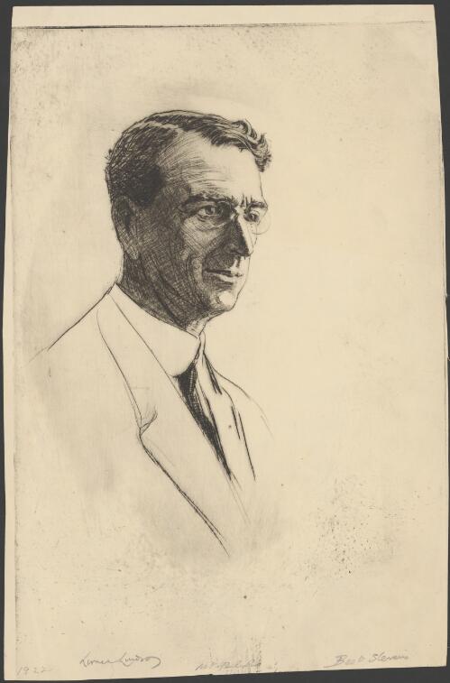 Portrait of Bert Stevens, 1922, 3 [picture] / Lionel Lindsay